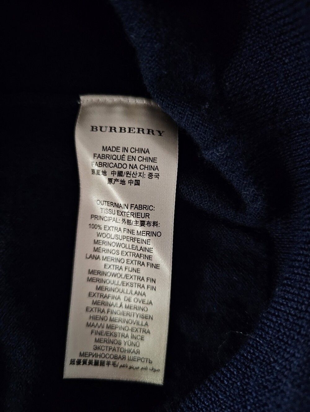 Burberry Brit Size S Elbow Patch Wool Sweater Size Small Wome's Men's Unisex - Picture 7 of 7